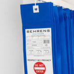 Disposable Eyelet Curtains Hospital Blue 375x200cm