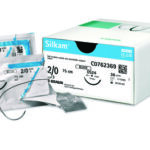 C0766275 Silkam Suture 24mm 45cm Black 3/0 3/8 Circle Needle with Micro Point x36