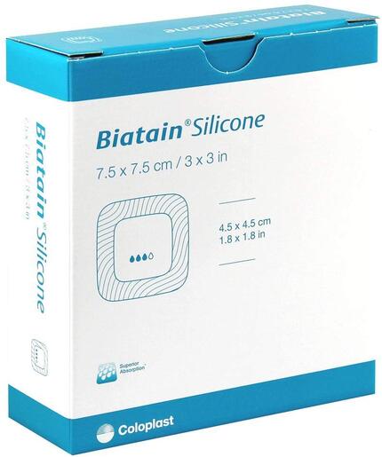 515Wx515H-D900789-Primary.jpg BIATAIN SILICONE DRESSING 7.5X7.5CM X 10 x10 - Image 1