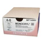 Monocryl Suture 3/8 Circle Reverse Cutting Prime Needle Undyed 26mm Needle 70cm Length x12