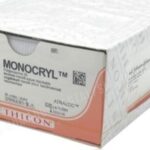 Monocryl Suture 1/2 Circle Taper Point Plus Violet 22mm Needle 70cm Length x12