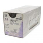 Coated VICRYL* (Polyglactin 910) Braided, Violet gauge 3.0 (3/0) 75cm on 16mm curved cutting needle x 12