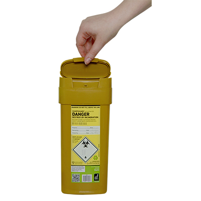 Sharpsguard Bin Eco Yellow 0.6L x1
