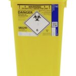 DANIELS SHARPS BIN THEATRE YELLOW LID 32L EACH