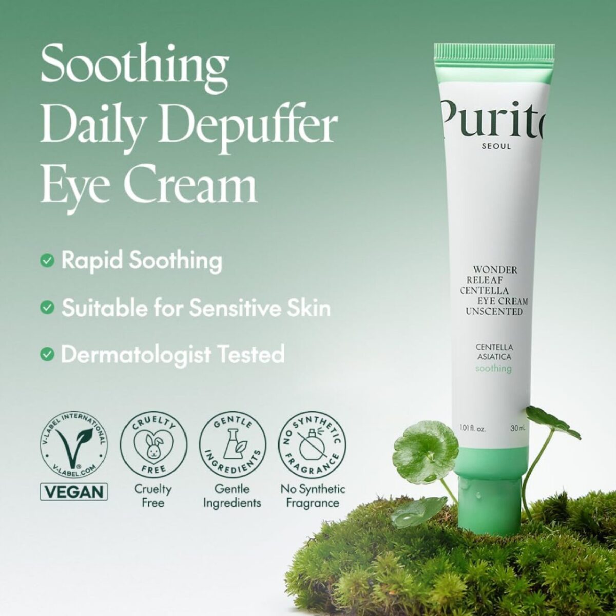 Purito Wonder Releaf Centella Eye Cream Unscented 30ml - Image 3