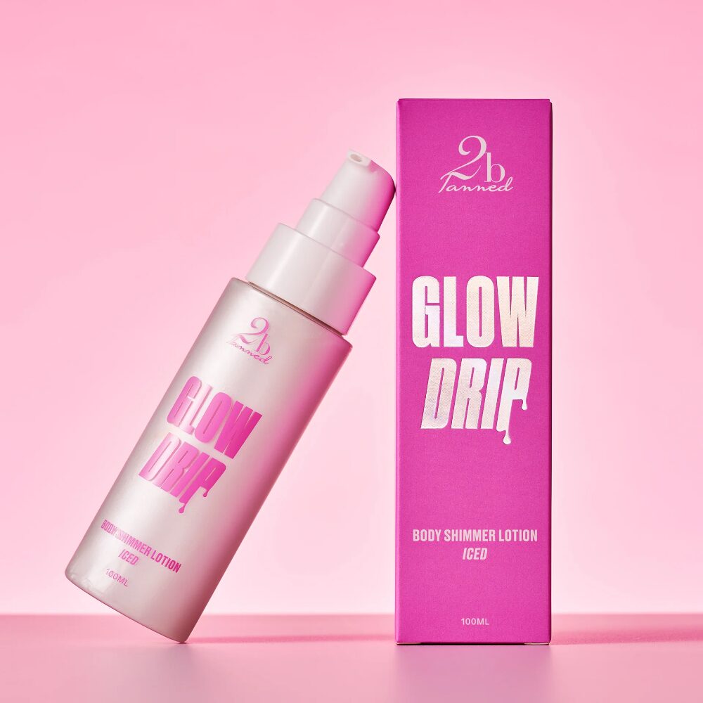 2BT0027-1.jpg 2BTanned Glow Drip Body Shimmer Lotion Iced 100ml - Image 1