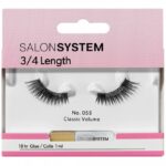 Salon System 3/4 Length Classic Volume Strip Lashes Black 055 - Image 2
