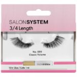 Salon System 3/4 Length Classic Volume Strip Lashes Black 099 - Image 2