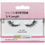 Salon System 3/4 Length Wispy Volume Strip Lashes Black 022 - Image 3