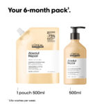 L'Oreal Professionnel Serie Expert Absolut Repair Protein + Gold Quinoa Instant Resurfacing Shampoo Refill Pouch 1500ml - Image 7