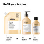 L'Oreal Professionnel Serie Expert Absolut Repair Protein + Gold Quinoa Instant Resurfacing Shampoo Refill Pouch 1500ml - Image 10