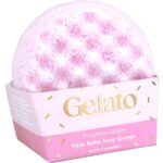 Bomb Cosmetics Raspberry Ripple Triple Butter Gelato Body Buffer Shower Sponge - Image 2