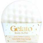 Bomb Cosmetics Sticky Toffee Pudding Triple Butter Gelato Body Buffer Shower Sponge - Image 2