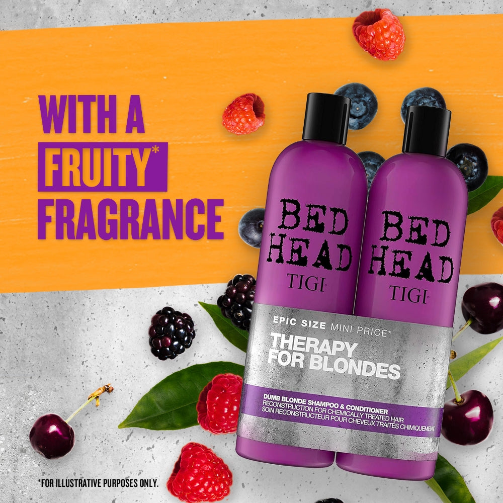 609262_3.jpg TIGI Bed Head Therapy for Blondes Dumb Blonde Shampoo & Conditioner 750ml Twin Pack - Image 1