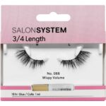 Salon System 3/4 Length Wispy Volume Strip Lashes Black 088 - Image 2