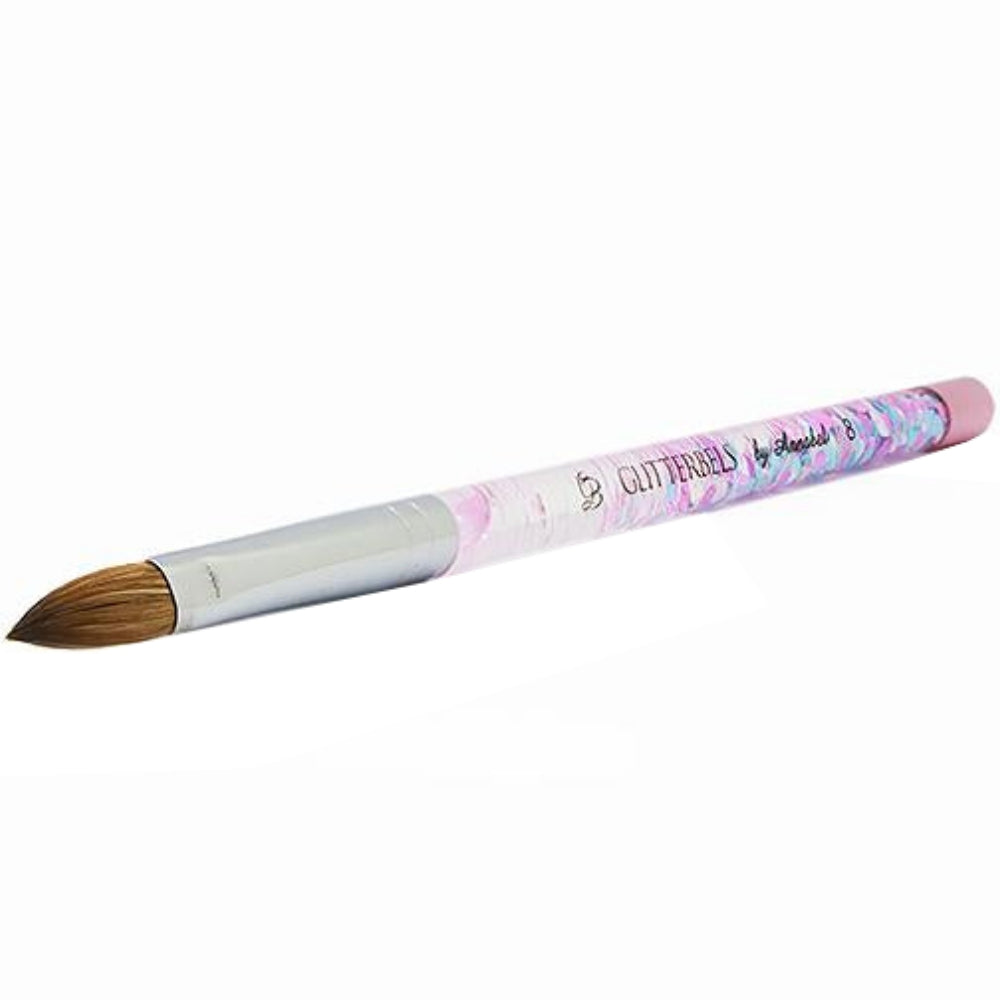 98481.jpg Glitterbels Pinched Pastel Glitter Acrylic Brush Size 8 - Image 1