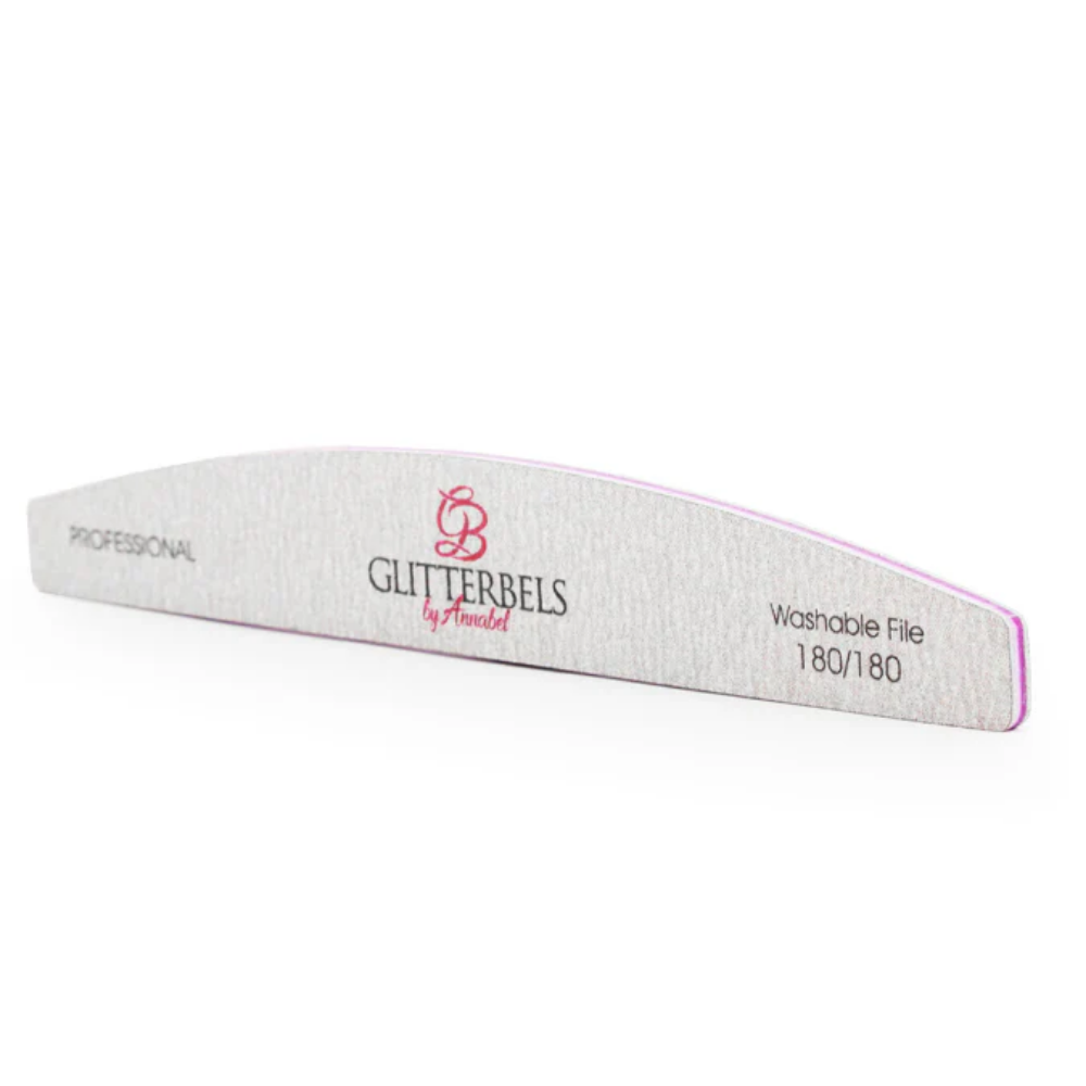 98490-1.png Glitterbels Nail File 180/180 Grit Pack of 10 - Image 1