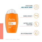 Avene Ultra Fluid Invisible Face Sunscreen SPF50 50ml - Image 3