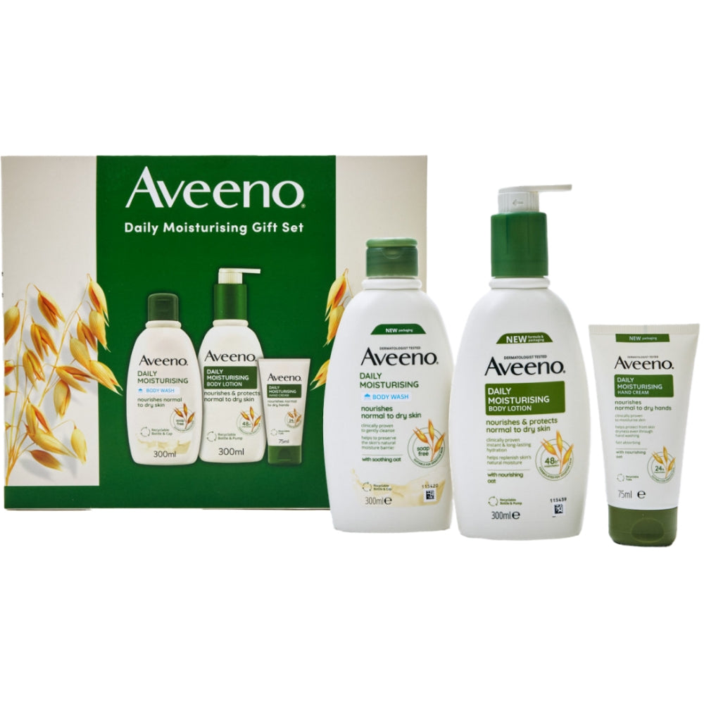 AVEE0081_1.jpg Aveeno Daily Moisture Range 3 Piece Gift Set - Image 1