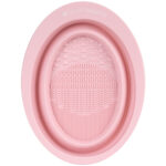 Brushworks Pink Silicone Makeup Brush Cleaning Bowl - Image 4