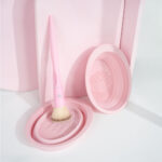 Brushworks Pink Silicone Makeup Brush Cleaning Bowl - Image 7