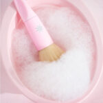 Brushworks Pink Silicone Makeup Brush Cleaning Bowl - Image 2
