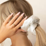 Brushworks Large Cloud Scrunchies Pink & White Pack of 2