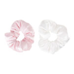 Brushworks Large Cloud Scrunchies Pink & White Pack of 2 - Image 7
