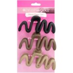 Brushworks Assorted Wave Claw Clips Pack of 3 - Image 8
