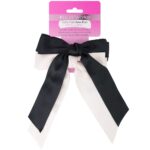 Brushworks Black & White Satin Hair Bow Duo - Image 3