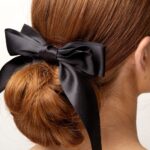 Brushworks Black & White Satin Hair Bow Duo - Image 4