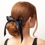 Brushworks Black & White Satin Hair Bow Duo - Image 7