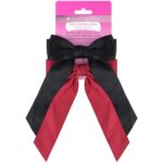 Brushworks Red & Black Satin Hair Bow Duo - Image 2
