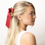 Brushworks Red & Black Satin Hair Bow Duo - Image 4