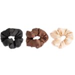 Brushworks Assorted Large Classic Cloud Scrunchies Pack of 3 - Image 6
