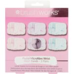 Brushworks Assorted Pastel Wrist Wash Bands 3 Pairs - Image 2
