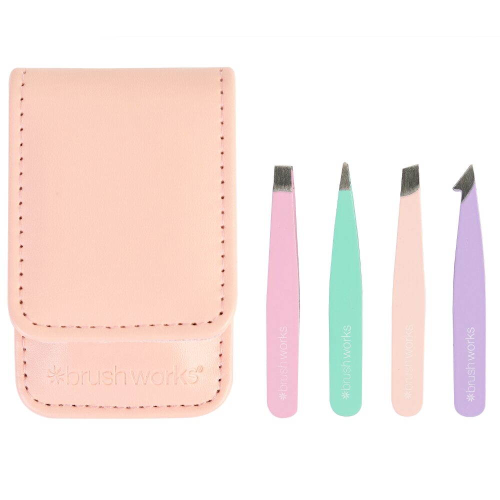 BRW0152-1.jpg Brushworks Travel Tweezer Set Pastels - Image 1