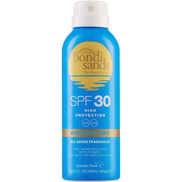 Bondi Sands Everyday Aerosol Mist Spray Fragrance-Free SPF30 160ml