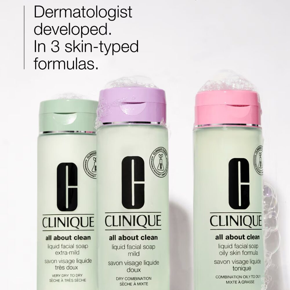 CLQS0003-1.jpg Clinique All About Clean Liquid Facial Soap for Oily Skin 200ml - Image 1