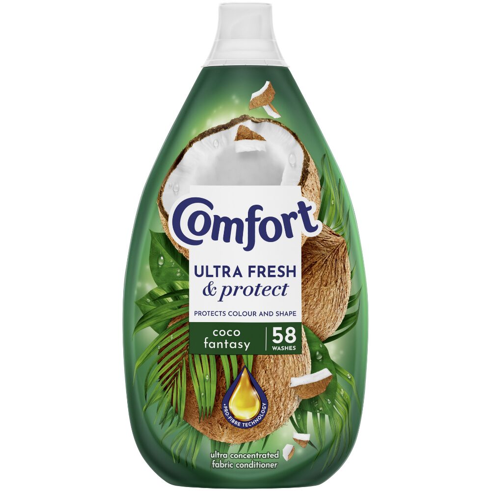 COMF0033.jpg Comfort Ultra Fresh & Protect Coco Fantasy Fabric Conditioner 58 Washes 870ml - Image 1