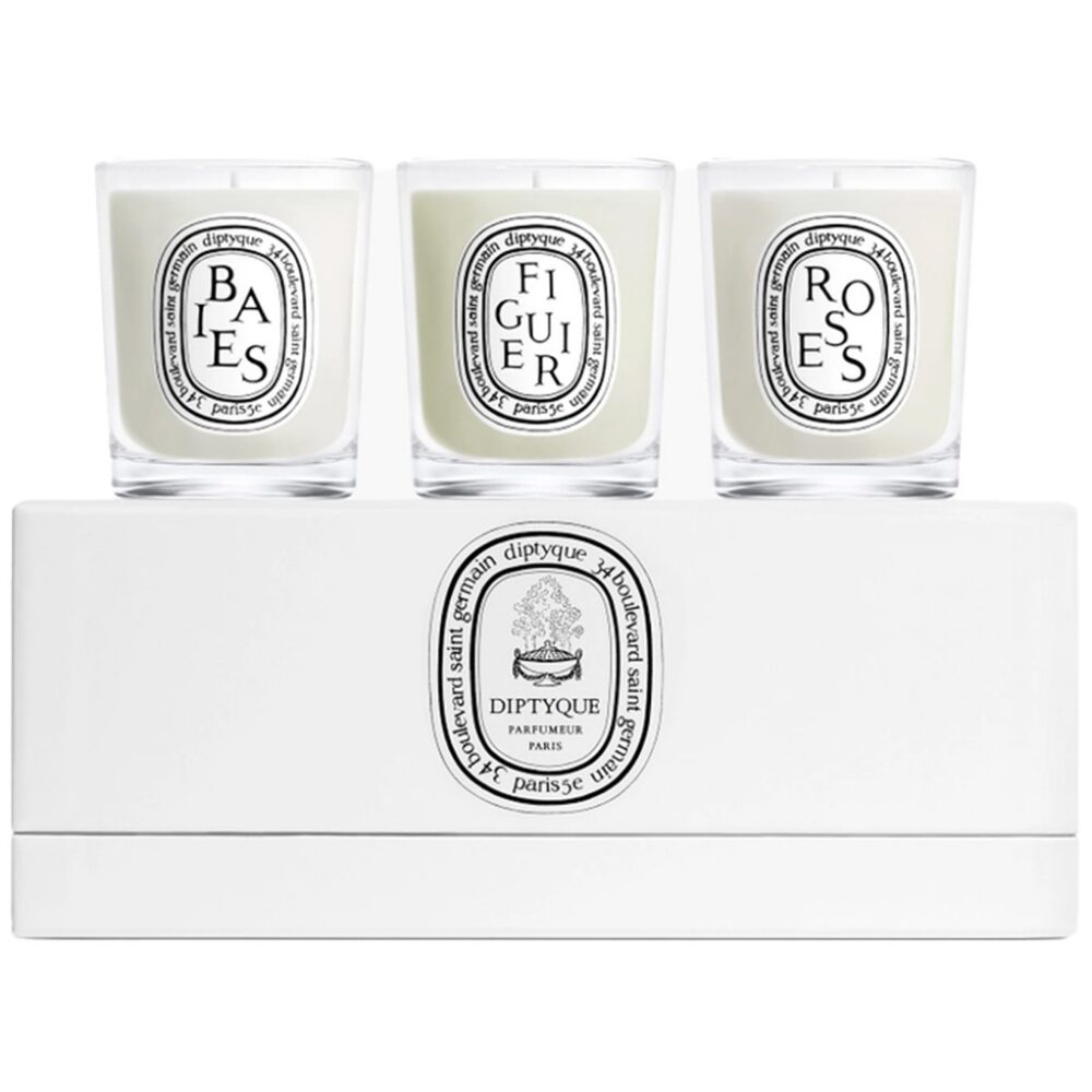 DIP0021.jpg Diptyque Small Candle Gift Set 3 x 70g - Image 1