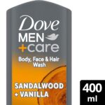 Dove Men Care Sandalwood & Vanilla 3-In-1 Hair, Face & Body Wash 400ml - Image 6