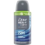 Dove Men+Care Advanced 72h Clean Comfort Anti-Perspirant Deodorant Spray 75ml - Image 2