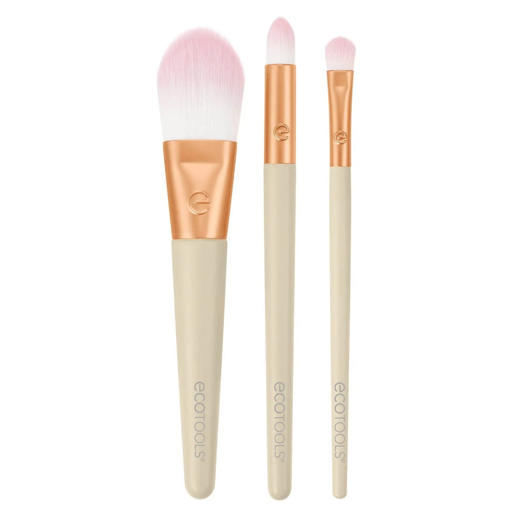ET0036-1.jpg EcoTools Limited Edition 3 Piece Bamboo Mini Makeup Brushes Max Glow - Image 1