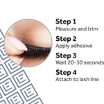 Eylure 3/4 Length 005 Light Volume Strip Lashes Black - Image 5
