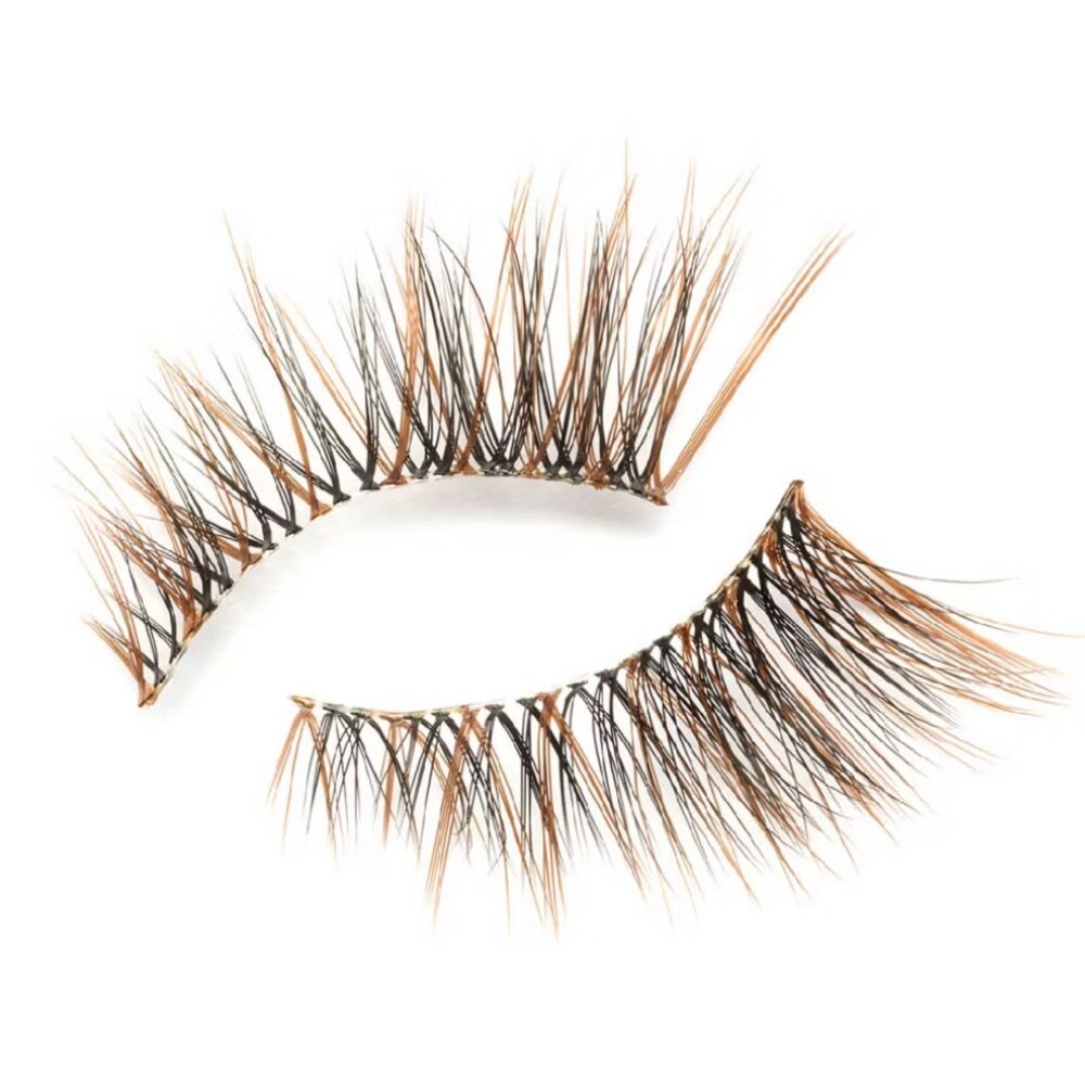 EY0130-1.jpg Eylure 3/4 Length 001 Natural Strip Lashes Brown/Black - Image 1