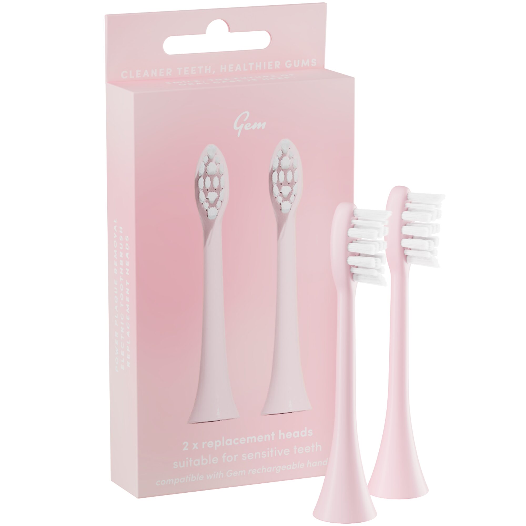 GEM0014.jpg Gem Electric Toothbrush Replacement Heads Coconut - Image 1