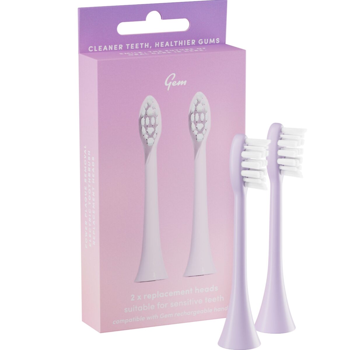 Gem Electric Toothbrush Replacement Heads Rose - Image 2