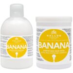Kallos Cosmetics Banana Fortifying Multivitamin Shampoo & Hair Mask Twin 2 x 1000ml - Image 2