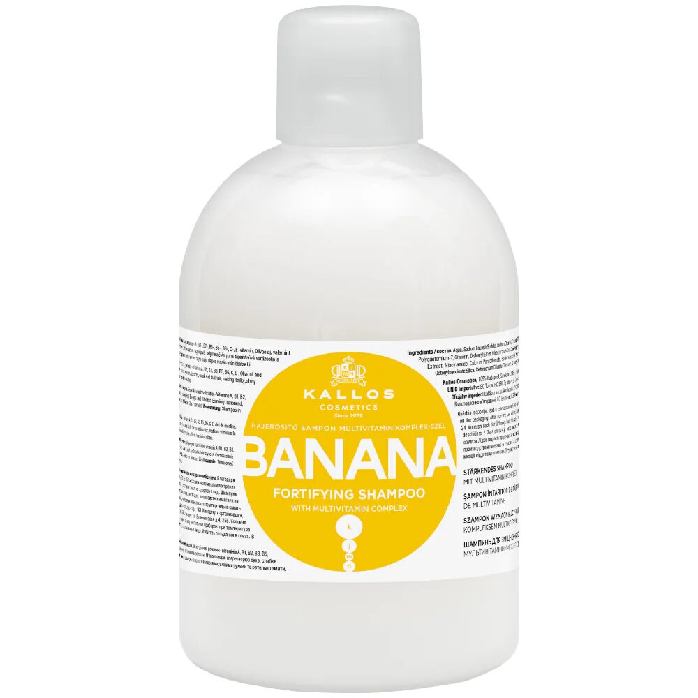 KALBANTW_1.jpg Kallos Cosmetics Banana Fortifying Multivitamin Shampoo & Hair Mask Twin 2 x 1000ml - Image 1